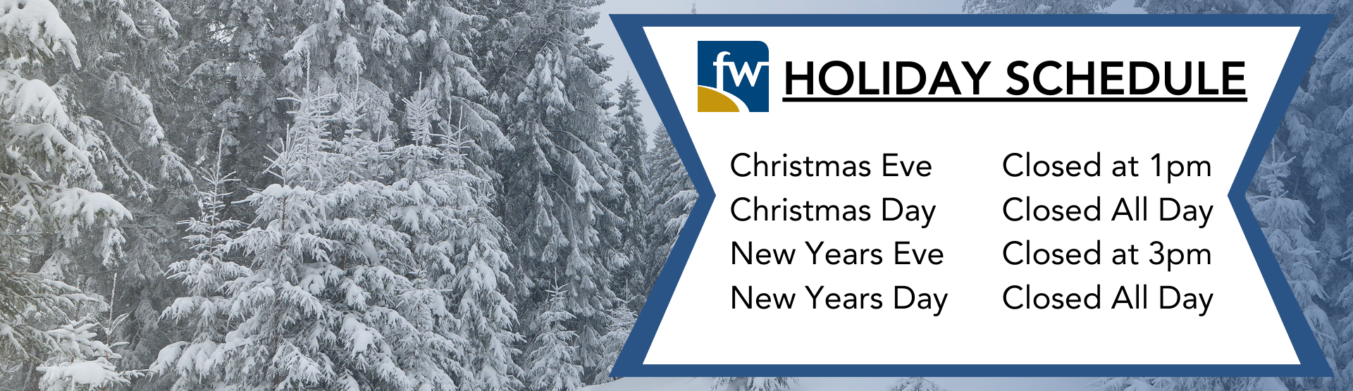 Holiday Schedule